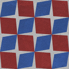 Abstract decorative tiles - seamless pattern - red-blue colors