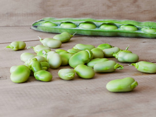 Broad beans.