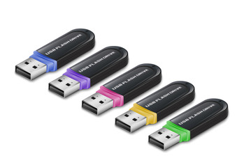 Colored USB flash drives
