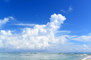 南国の美しいビーチと紺碧の空