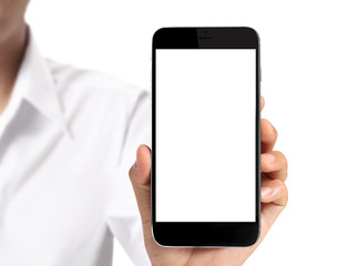 Modern mobile phone in the hand