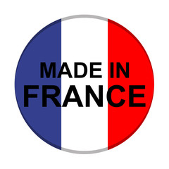 Icono texto MADE IN FRANCE redondo
