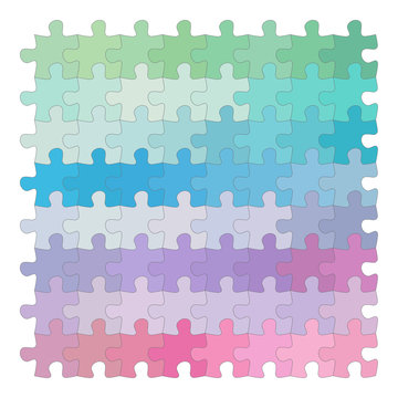colorful jigsaw puzzle on white background