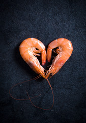Heart shape shrimps