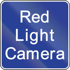 Road sign in Brunei: Red light camera