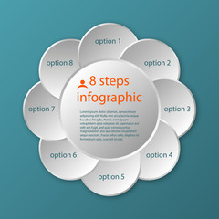 vector circular timeline infographic template 8 steps