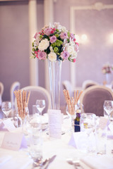 Wedding table beautifully decorated