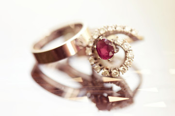 Beautiful wedding and engagement rings