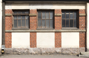 Fototapeta na wymiar Old factory wall