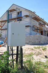 Electric distribution box against home construction
