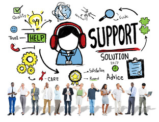 Support Solution Advice Help Care Satisfaction Quality Concept