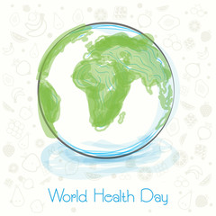 World Health Day concept with globe.