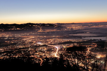 Fototapeta premium Sonnenuntergang am Rheintal