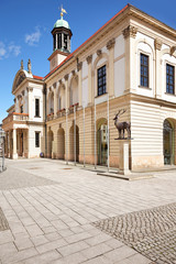 Fototapeta na wymiar Altes Rathaus Magdeburg auf dem Alten Markt