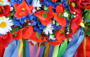 Ukrainian traditional flower wreaths.