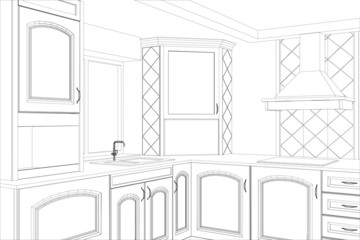 Sketch plan kitchen in the wire