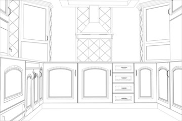 Sketch plan kitchen in the wire