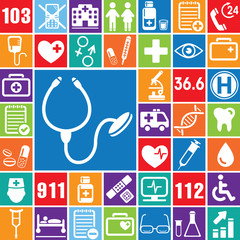Medical vector icons set_color