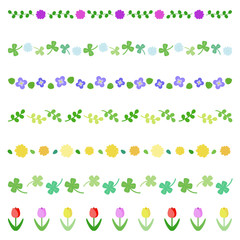 春の植物 装飾ライン / vector eps10