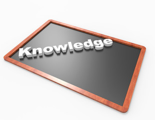 Knowledge word on blackboard concept