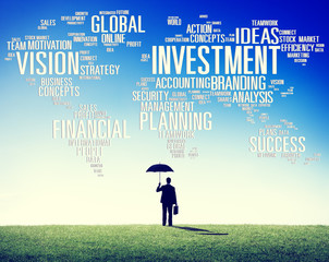 Obraz na płótnie Canvas Investment Global Business Profit Banking Budget Concept