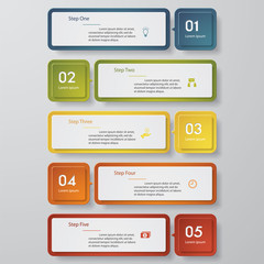 Design clean number banners template. Vector.