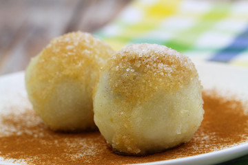 Fototapeta na wymiar Sweet dumplings, closeup