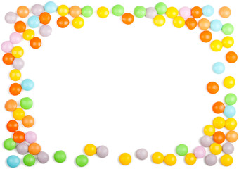 Chocolate candies frame