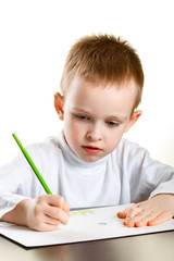 child draws