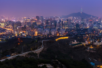 Fototapeta na wymiar Seoul at Dusk
