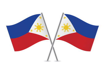 Philippines flags. Vector illustration.