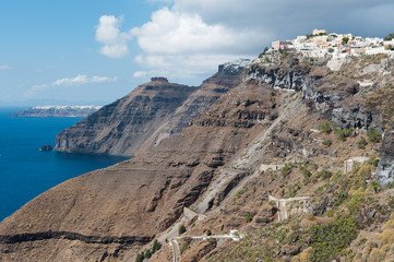 Fototapeta na wymiar Santorini, panorama sulla Caldera