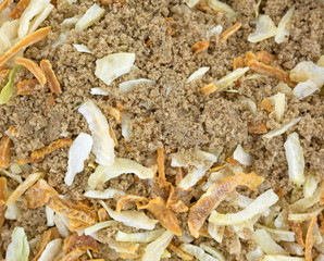 Close view of onion soup mix