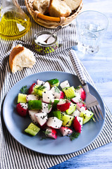 Salad of radish and cucumber