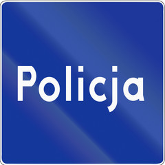 Polish road sign D-21a: Police