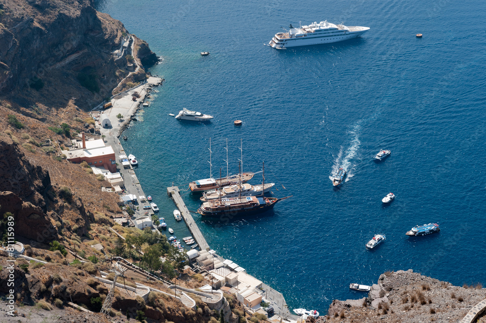 Wall mural baia a santorini