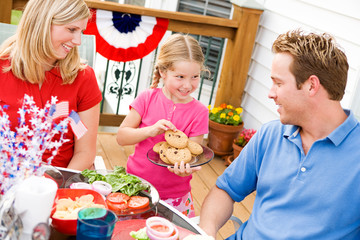 Summer: Little Girl with Plate of Cookies