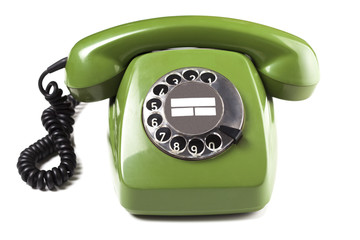 Vintage green telephone