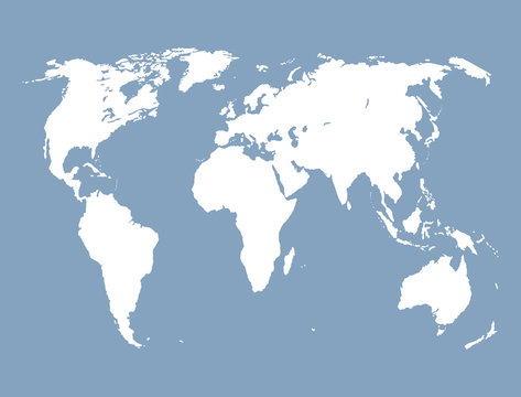 Vector illustration. World map.