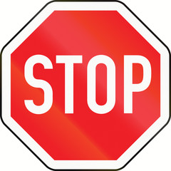 Stop sign in Austria