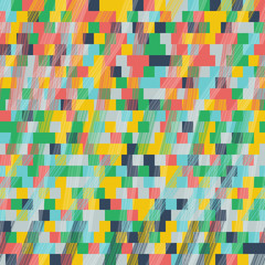 Pixel cubes. Seamless pattern for wallpaper, webpage background.
