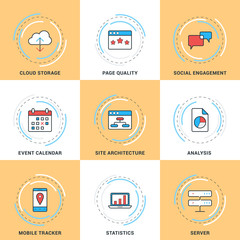 Modern Vector Line Icons Set