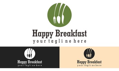 breakfast logo vector - obrazy, fototapety, plakaty
