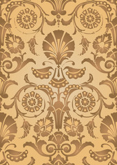 Beige seamless pattern floral background