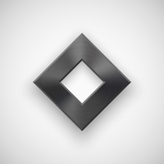 Black Abstract Rhombic Button Template