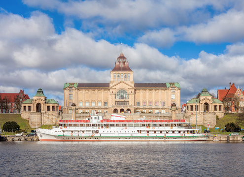 Chrobry Embankment (Waly Chrobrego) in Szczecin city, Poland.