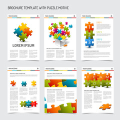 Set of modern brochure flyer design templates