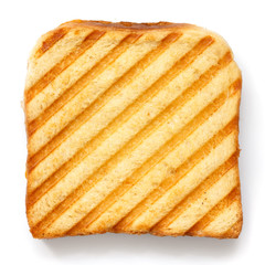 Toasted sandwich with grill marks from above.