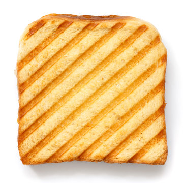 Toasted Sandwich With Grill Marks From Above.