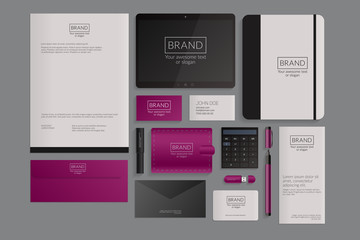Modern corporate identity template design. Flat design